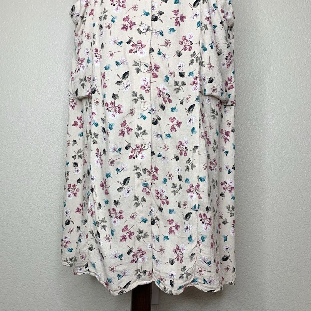 Final Touch Size Medium Button Down Floral Midi S… - image 4
